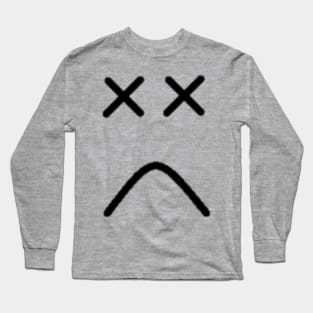 Frowny Dead Face Long Sleeve T-Shirt